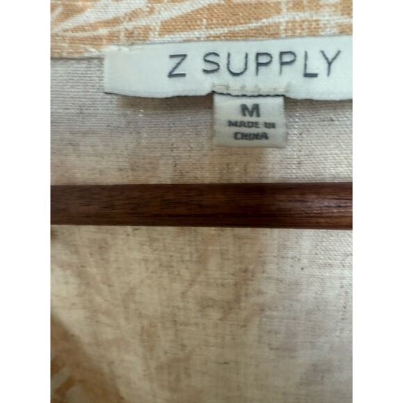 Z Supply Sandcastle Camden Sandy Bay Palm Women's Tunic Dress Size M Coverup - Picture 7 of 8